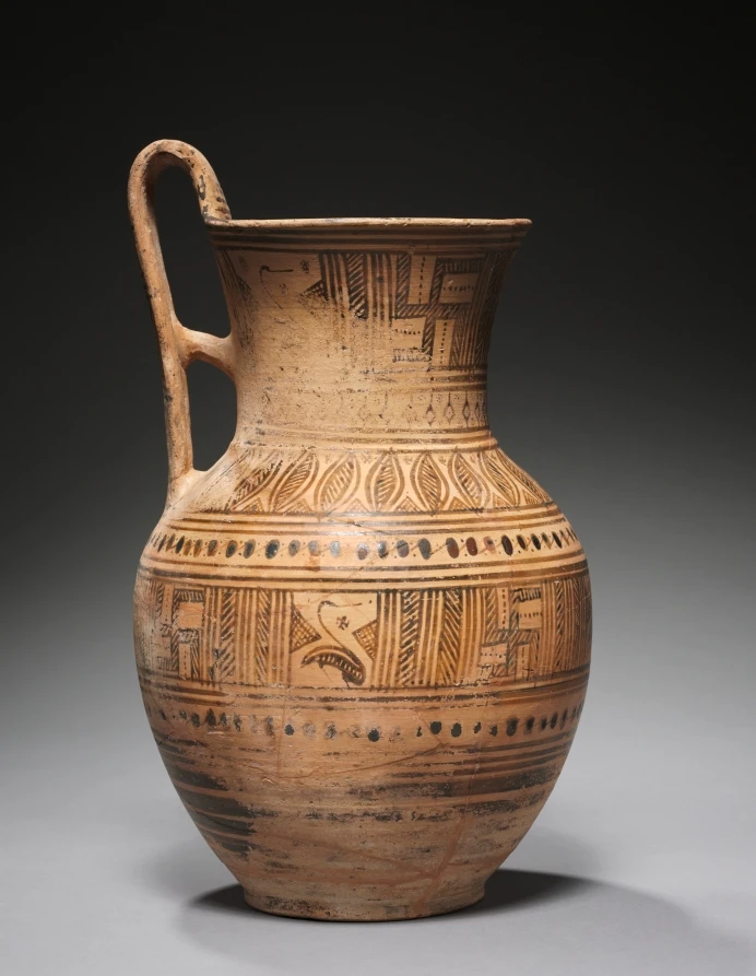 Geometric Pitcher: Swans