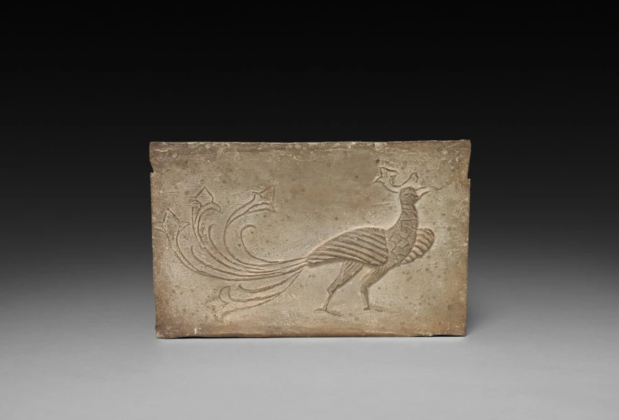 Panel from Model Cooking Stove:  Vermilion Bird