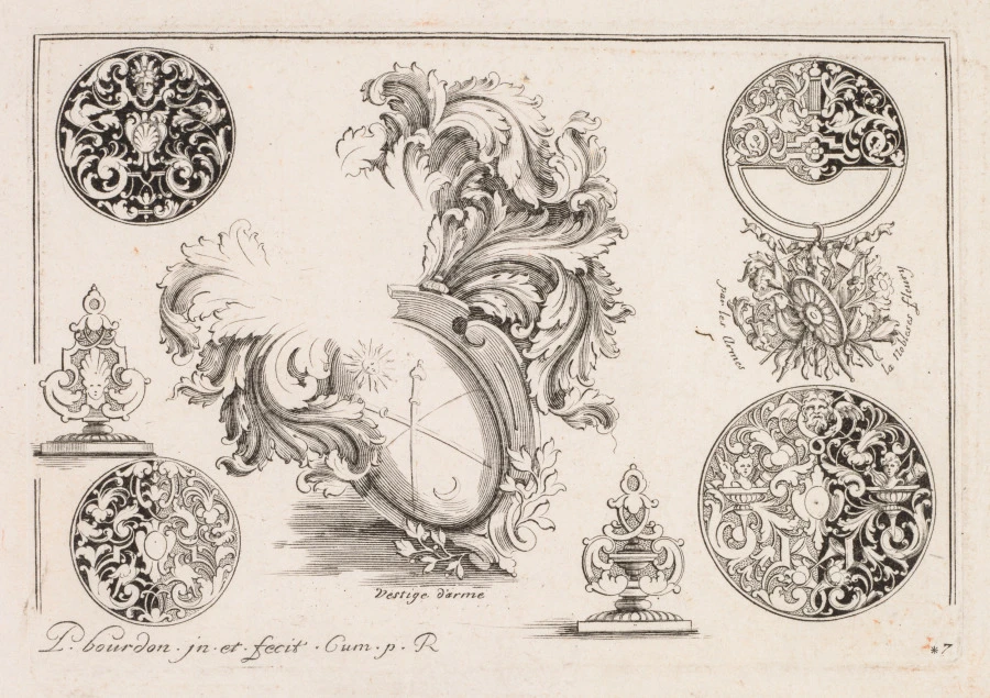 # 7from " Livre second essais de gravjre " Second book of Engraved Designs
