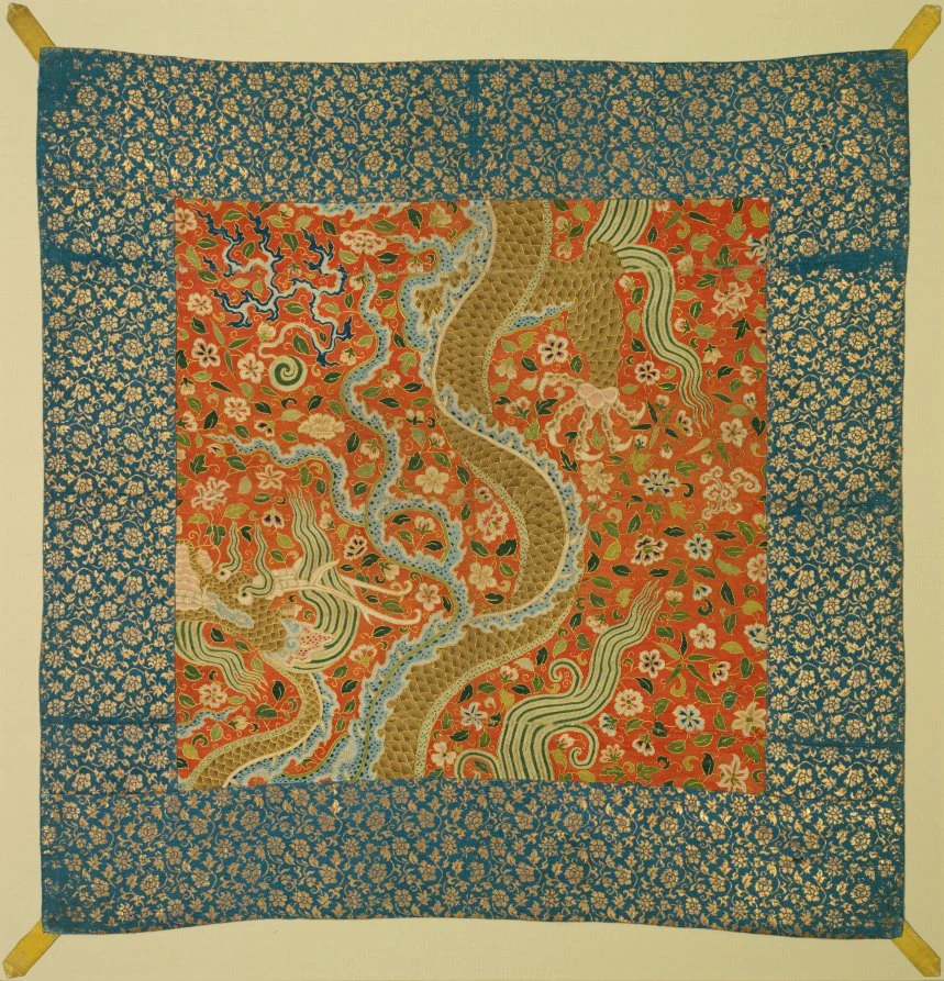 Canopy with Dragon among Flowers