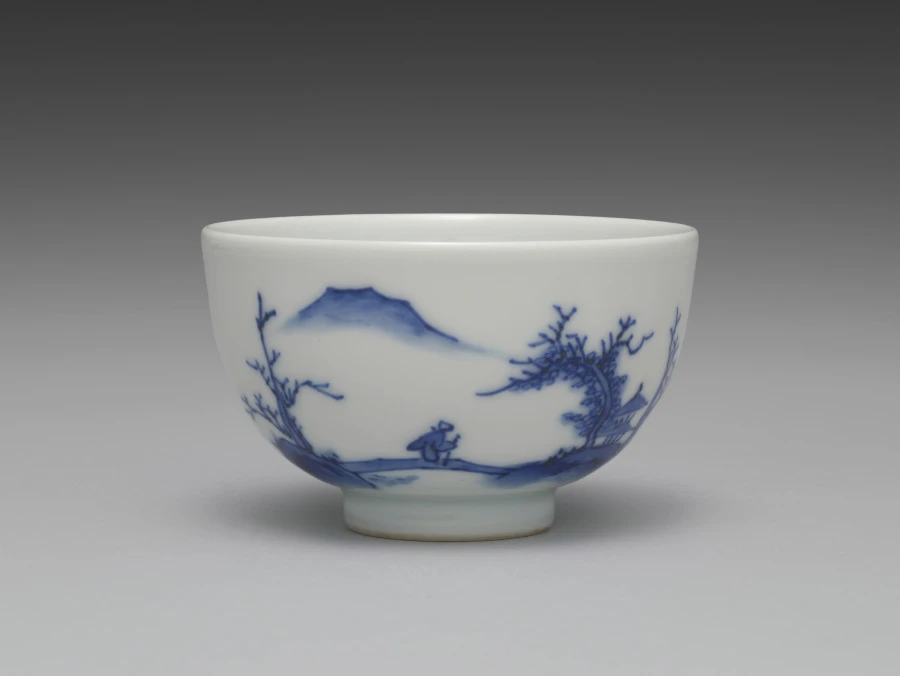 Teacup from Tea Set with Chinese Landscape
