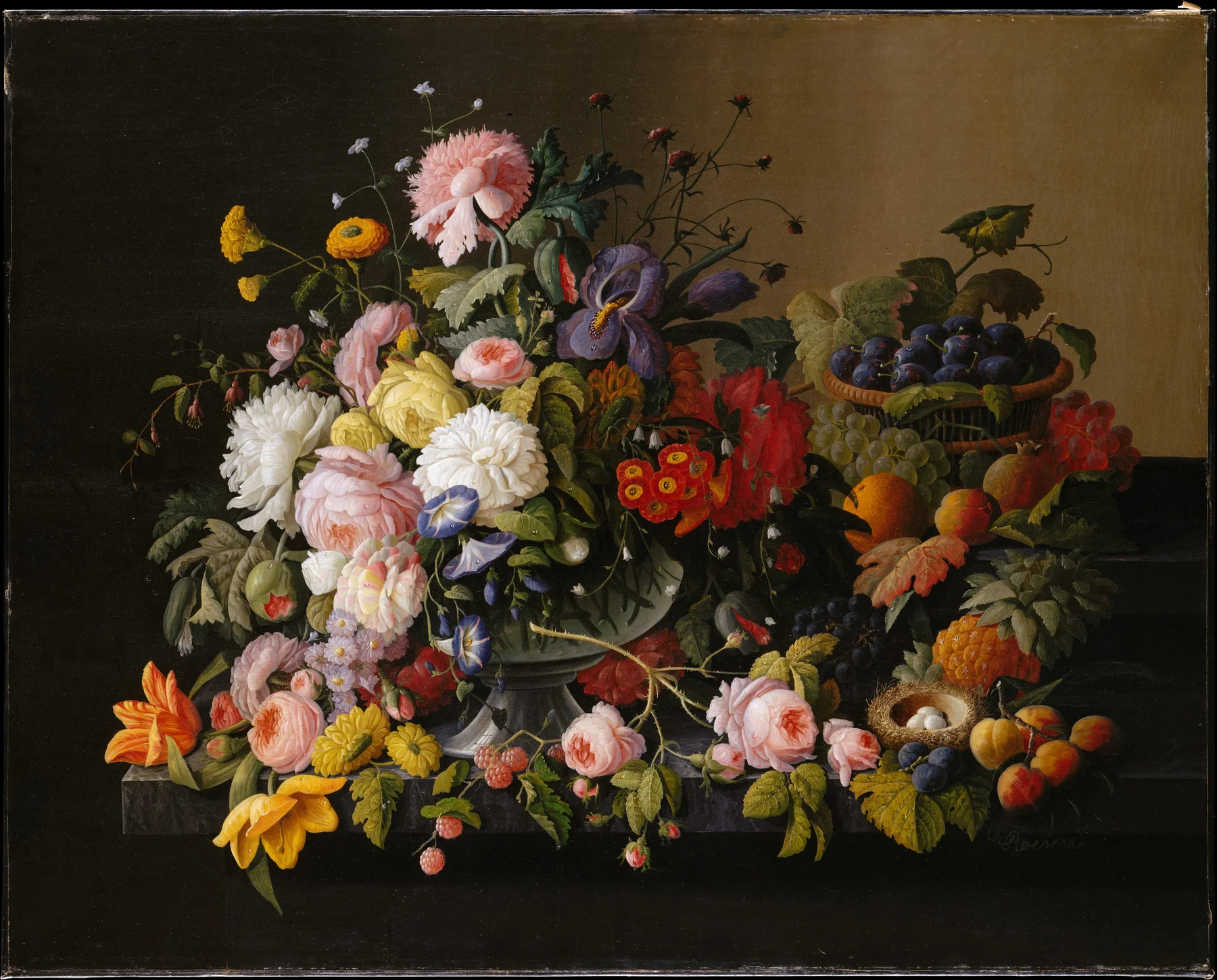 Still Life: Flowers and Fruit