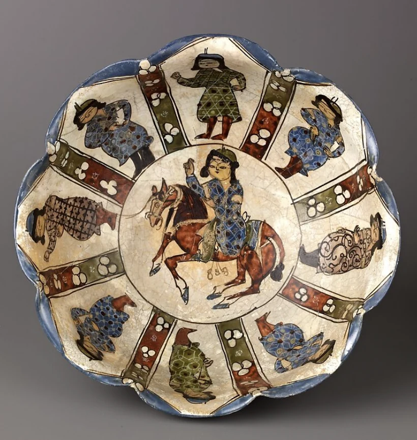 Lobed bowl, Mina’i (enameled) ware
