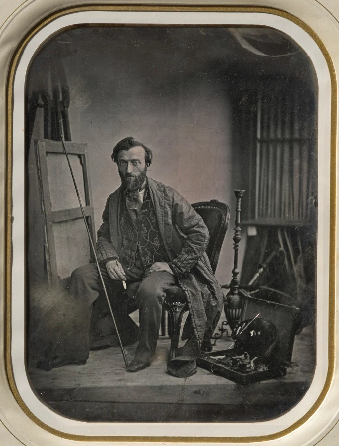Self-Portrait in Painting Studio