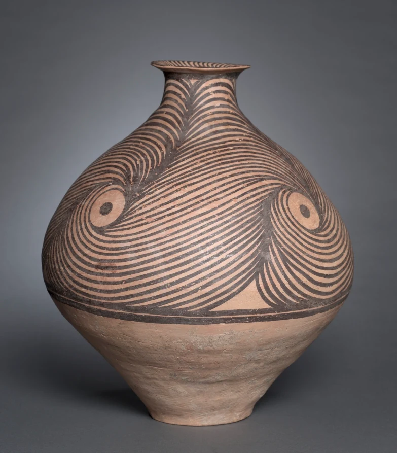 Jar with Spiral Designs