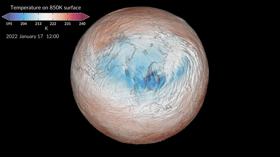 Gravity waves disturbing the stratospheric polar vortex